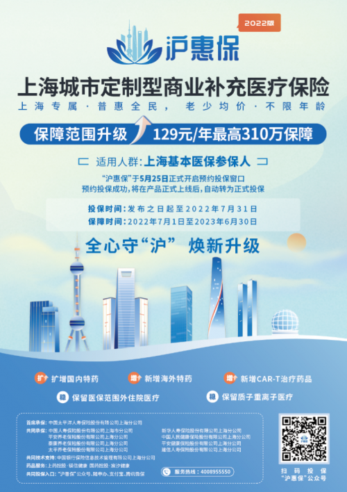 2022年度“沪惠保”开启预约投保，保障升级更惠民
